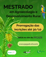 PRORROGADO ATÉ 30/10/2025 O PRAZO PARA INSCRIÇÃO NO MESTRADO DO PPGADR.
