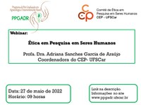 Webinar " COMITÊ DE ÉTICA EM PESQUISA EM SERES "